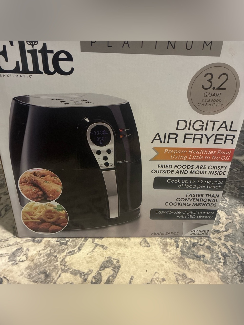 Digital Air Fryer - Black, 3.2 Quart